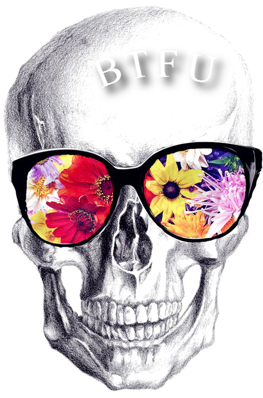 Flower Glasses BTFU Family Skull